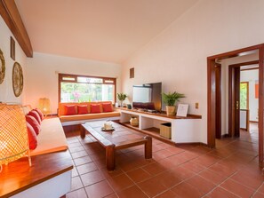 TV, fireplace, foosball, table tennis