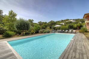 Pool - Air-conditioned architect-designed villa-private pool-bocce court-SUMMER PROMO 10%. (Zonza)