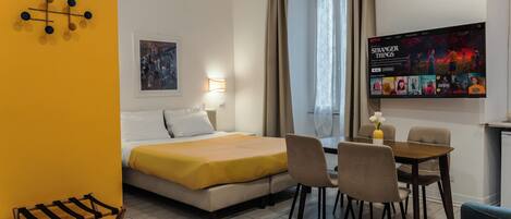 Iron/ironing board, travel crib, free WiFi, bed sheets