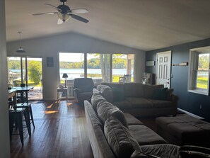 TV, fireplace, DVD player