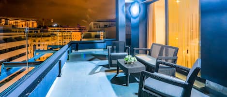 Grand-Maisonette, 2 Schlafzimmer | Blick vom Balkon
