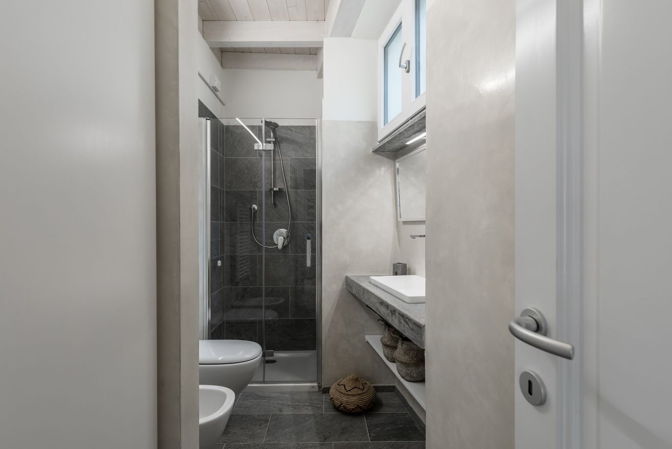 Hair dryer, towels, shampoo
