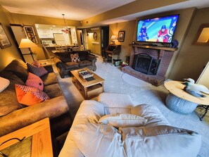 TV, fireplace, DVD player