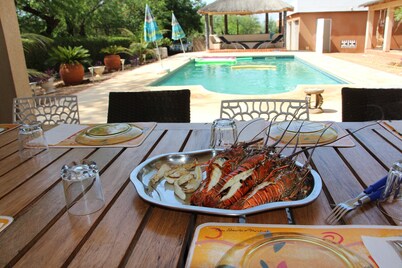 Somone: large air-conditioned villa with swimming pool, 10 people *, between Sea and Lagoon
