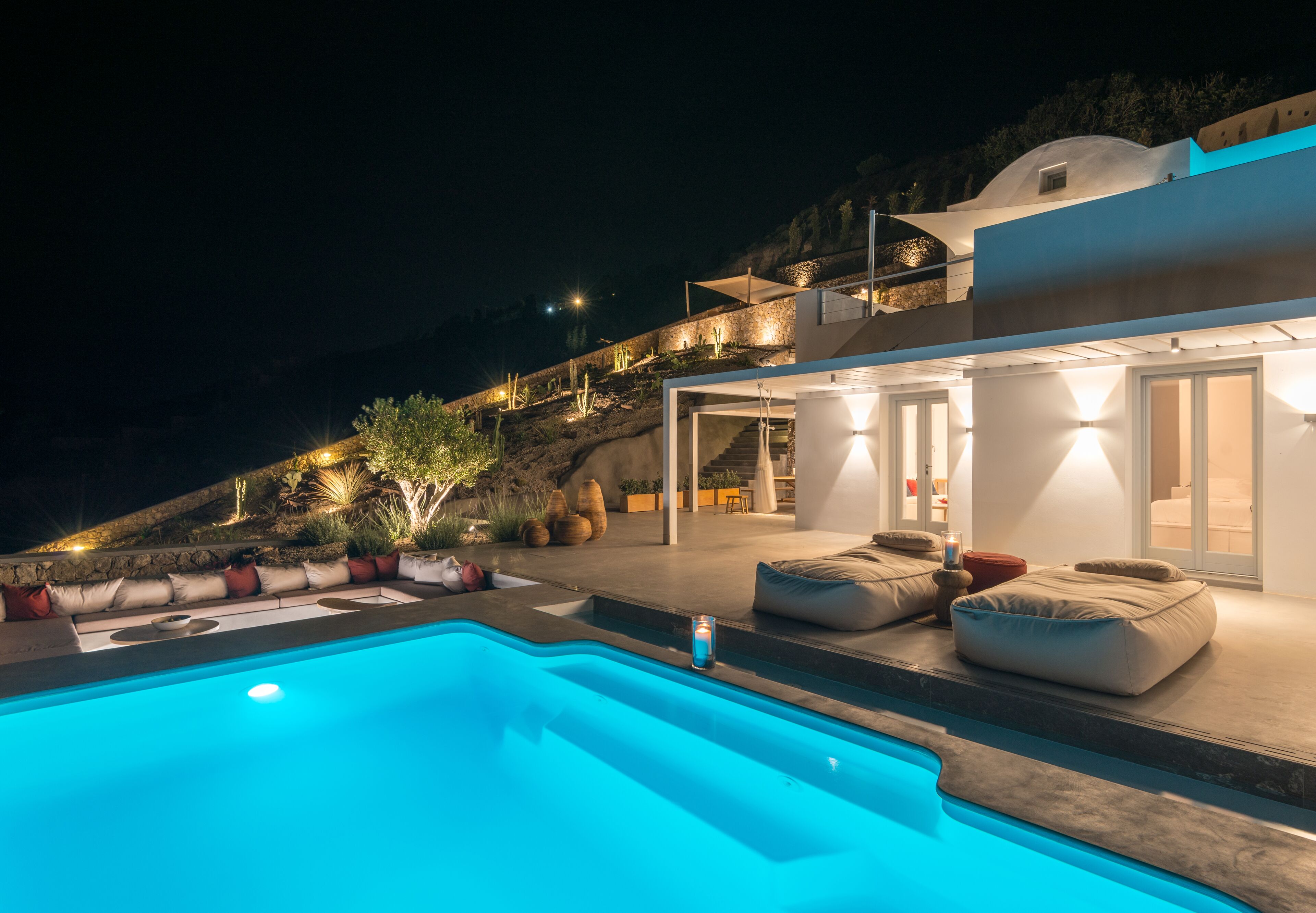 An infinity pool, a heated pool