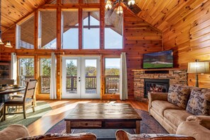 TV, fireplace, DVD player