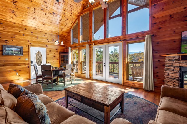 TV, fireplace, DVD player