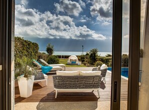 Luxury Villa, 3 Bedrooms, Private Pool, Sea View | Terrace/patio - Atlantis Gardens (Mazotos)