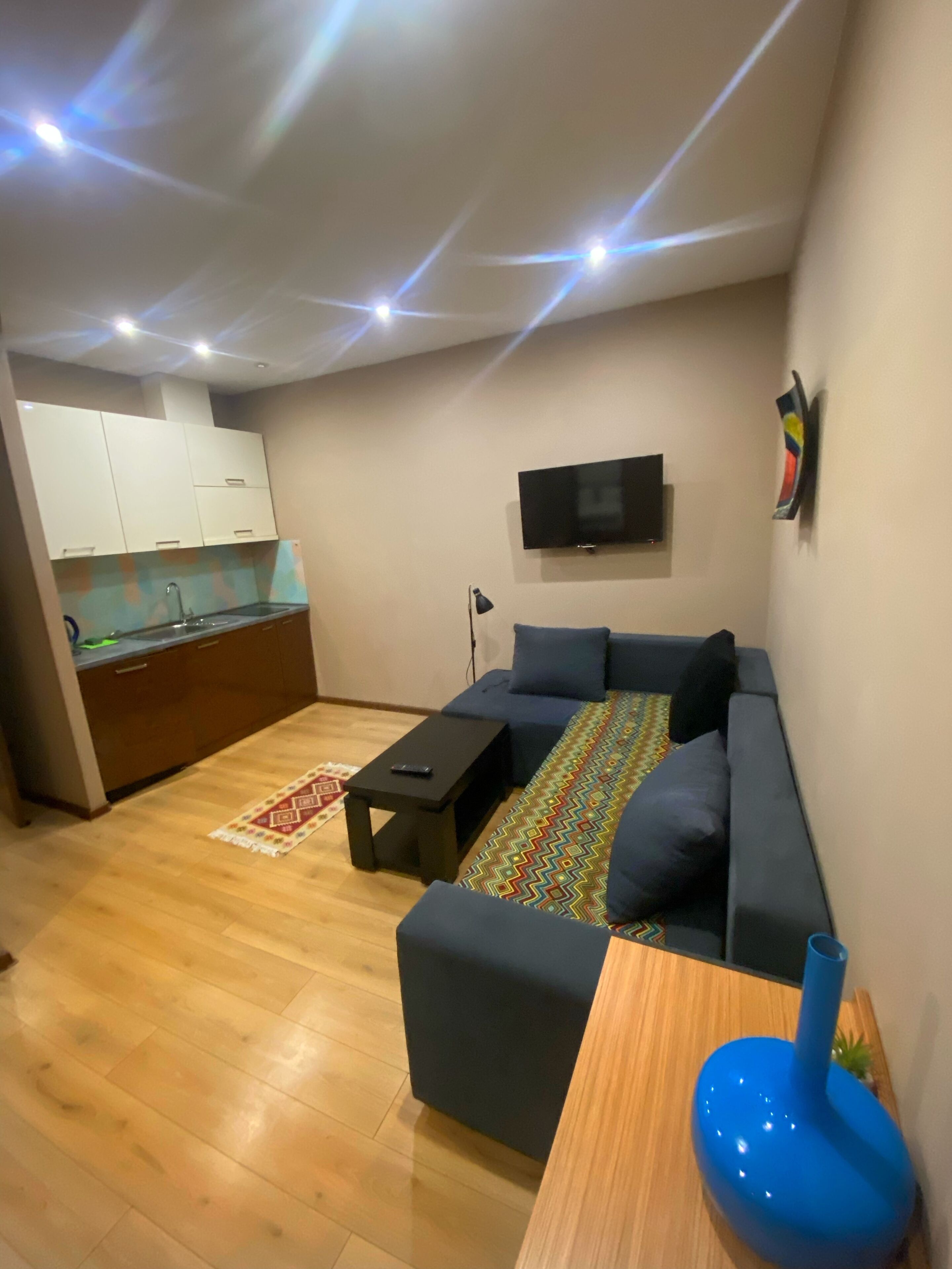 Family Apartment, 1 Bedroom, Balcony | Desk, laptop workspace, blackout drapes, soundproofing