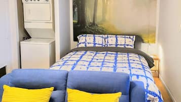 1 bedroom, desk, soundproofing, iron/ironing board