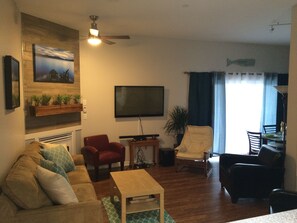 電視、壁爐、DVD 播放機、音響