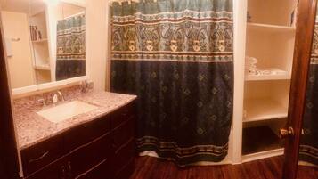 Combined shower/bathtub