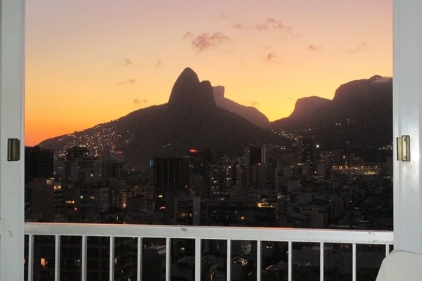 coucher de soleil depuis l'appartement