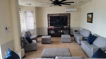 Smart TV, streaming services, stereo