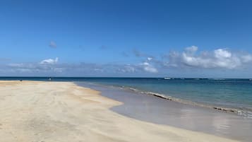 On the beach, beach towels
