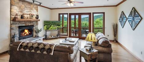 TV connectée, cheminée