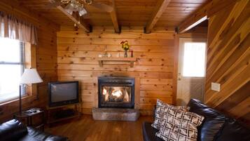 TV, fireplace, DVD player, stereo