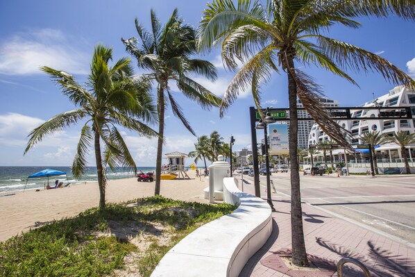 Sun loungers, beach towels
