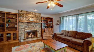 TV connectée, cheminée, Netflix, Hulu