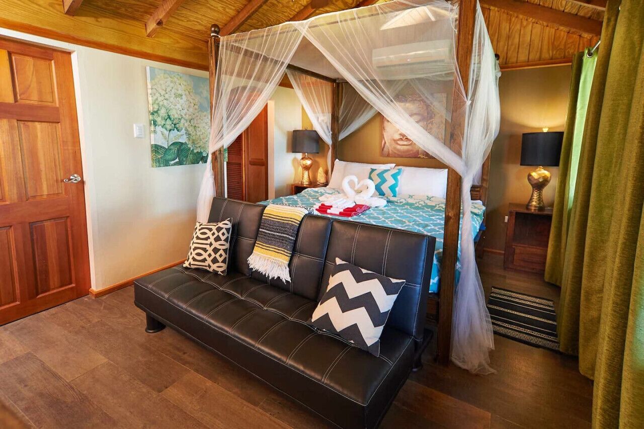 1 bedroom, desk, iron/ironing board, travel crib