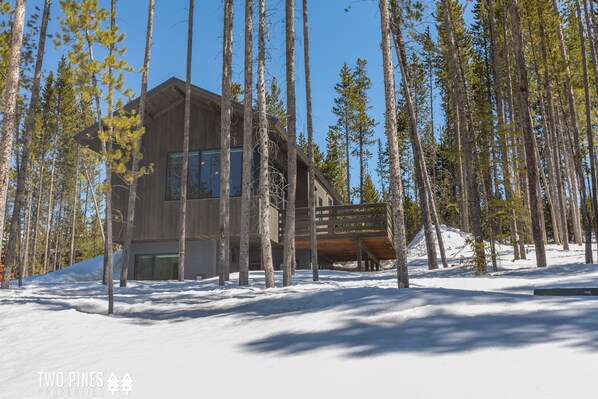 Exterior - Serene Ski in/Ski out, Lake Cabin! Private Hot Tub, 7 Minutes to Resort! (Big Sky)