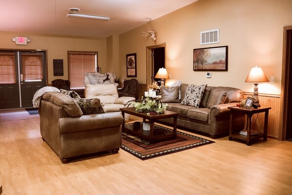 Smart TV, DVD player, foosball, table tennis