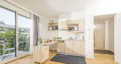 Quiet studio apartment with balcony