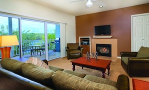 TV, fireplace, DVD player, table football