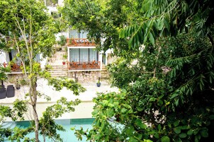 Superior Quadruple Room, 2 Double Beds, Pool View | View from room