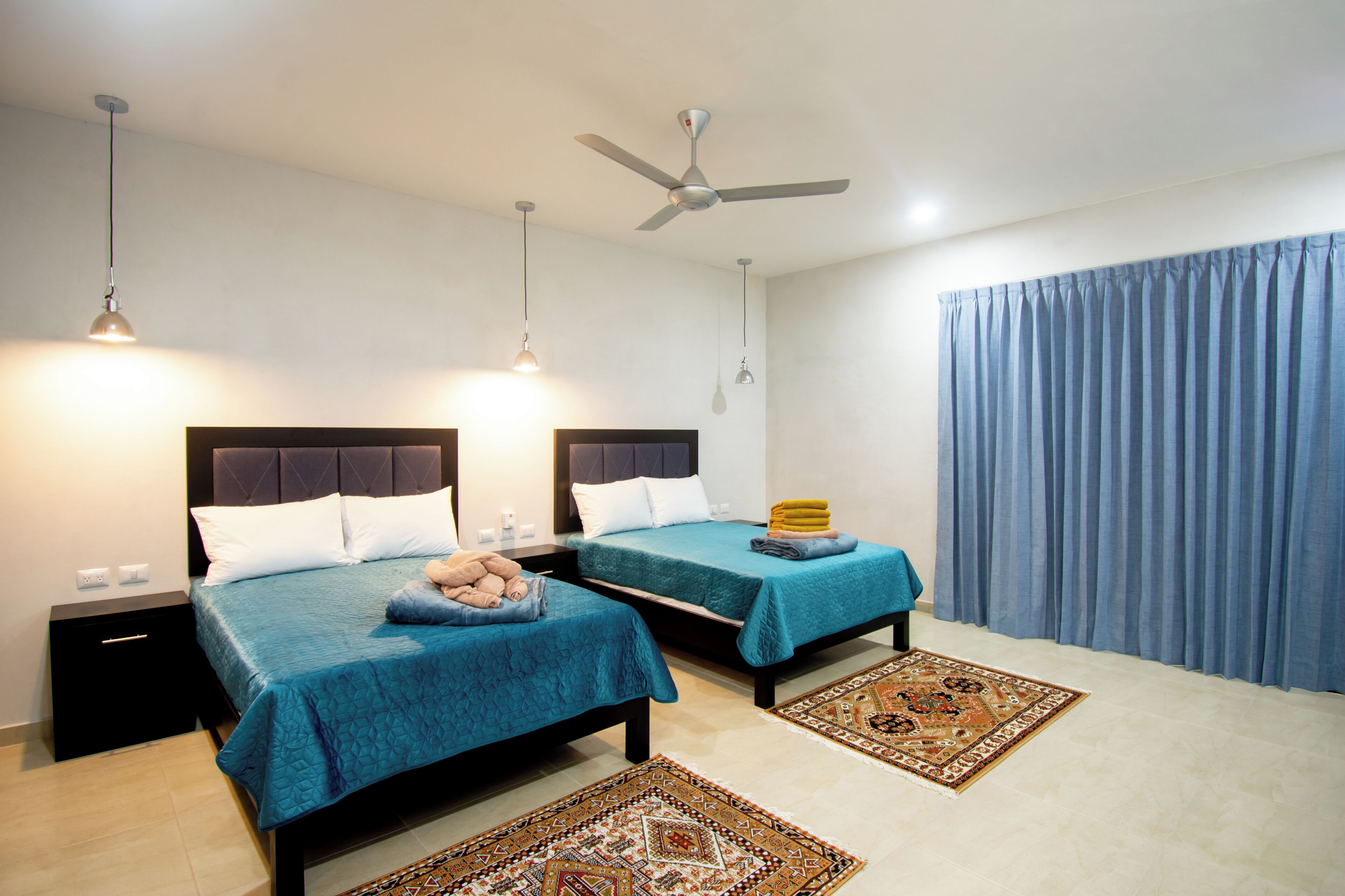 Superior Quadruple Room, 2 Double Beds, Pool View | Blackout drapes, free WiFi, bed sheets