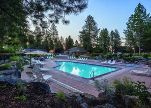 Outdoor pool, a heated pool