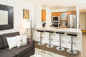 Smart-TV, Kamin, DVD-Player, Stereoanlage