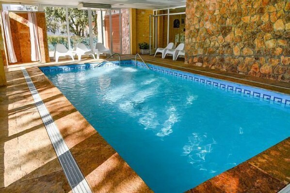 Indoor pool, a heated pool