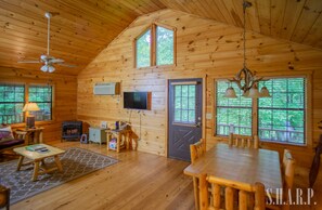 Interior - Trout Fish-Inn  Cozy Cabin w/ Hot Tub, Fire Pit & Steps from Downtown Helen! (Helen)