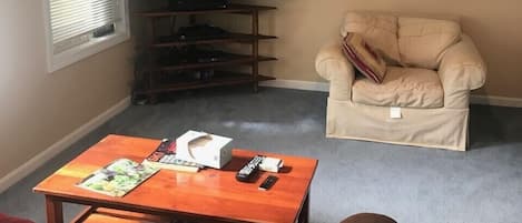 TV, DVD player, table football