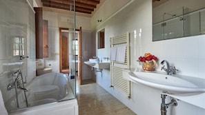 Hair dryer, towels
