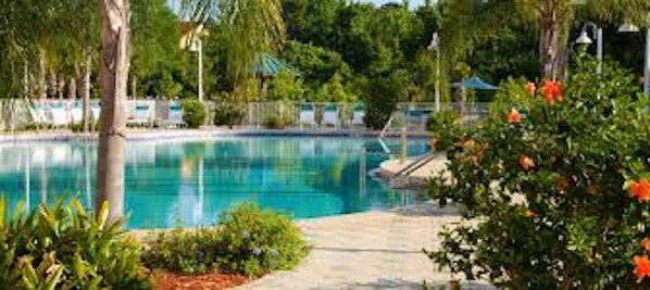 Outdoor pool, a heated pool