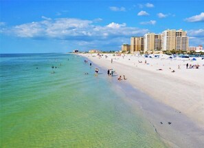 Sun-loungers, beach towels