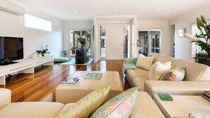 Fireplace, DVD player