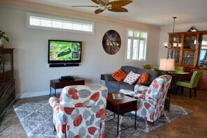 TV, DVD player, video library - Winter Retreat on Portage Lake (Pinckney)