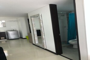 Handdoeken, zeep, shampoo, toiletpapier