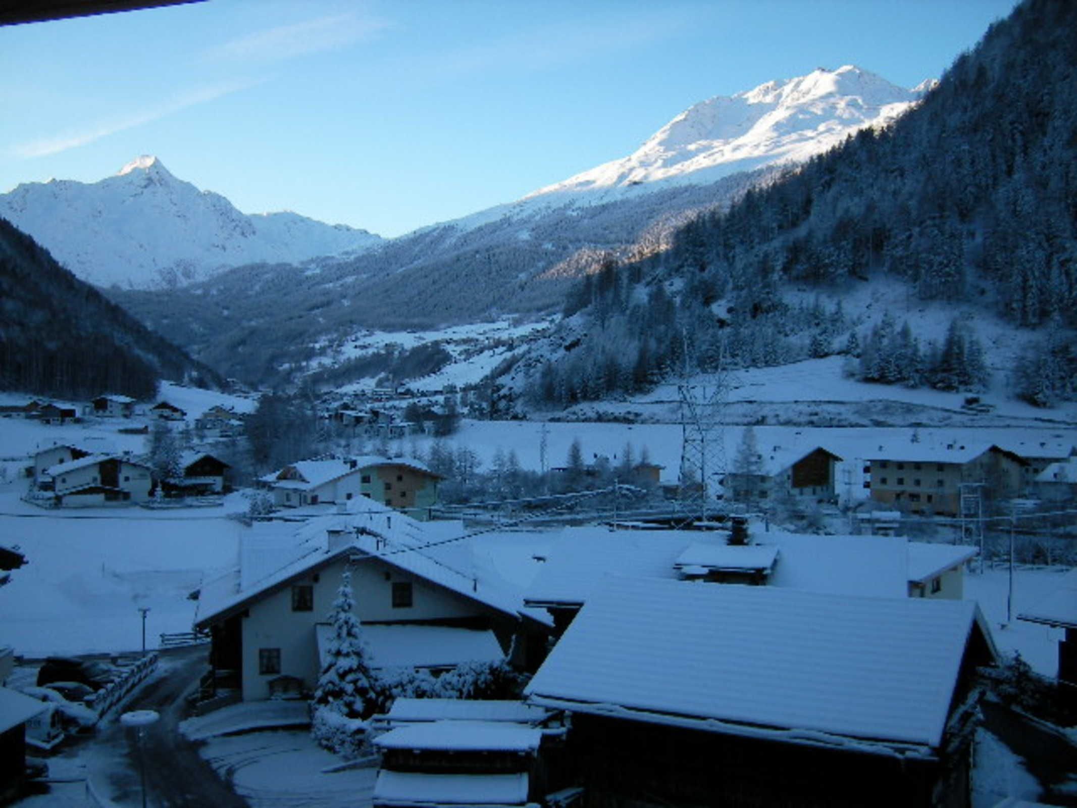 Blick zum Skigebiet