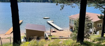 Crystal clear lake with a private beach and gorgeous views