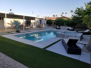 A heated pool