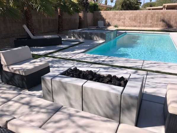 A heated pool