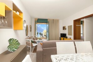 Flat-screen TV, DVD player