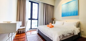 3 bedrooms, blackout curtains, iron/ironing board, WiFi