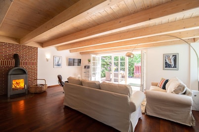 Thached roof house in Nebel on the island Amrum - located in the beautiful woods