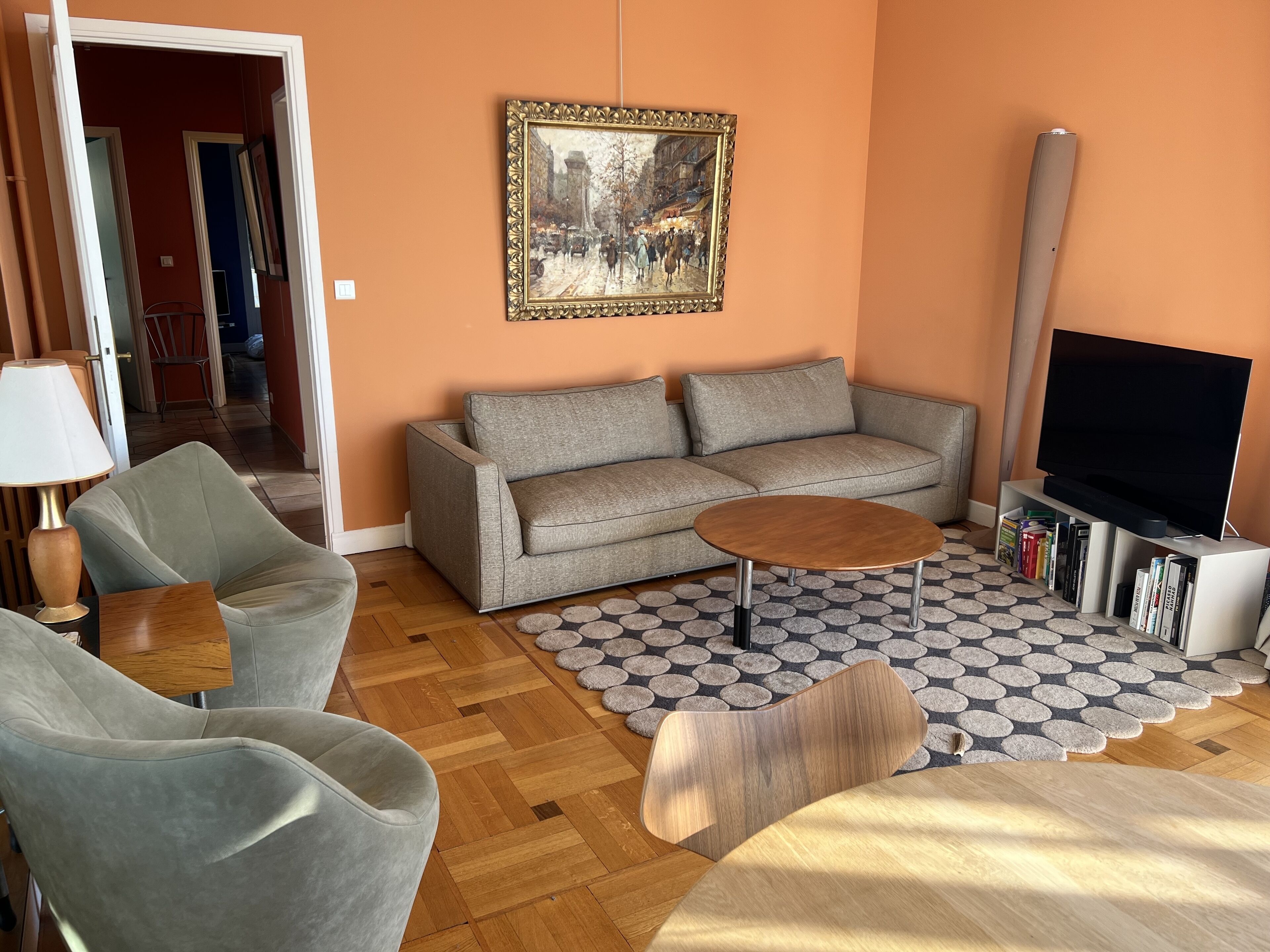 Nice, living area with sea views