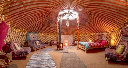 Luxurious yurts on off-grid eco retreat centre in stunning mountain location